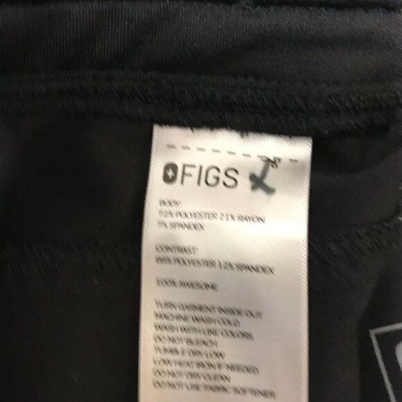 FIGS - WOMEN'S MEDIUM - BLACK DRAWSTRING WAIST CARGO SCRUB PANTS - Picture 7 of 8